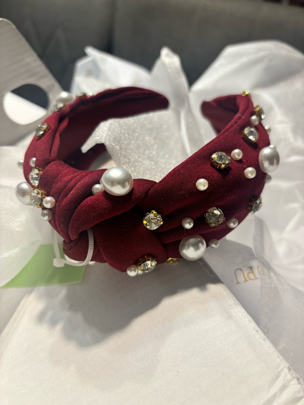 Burgundy Embellishment Headband
